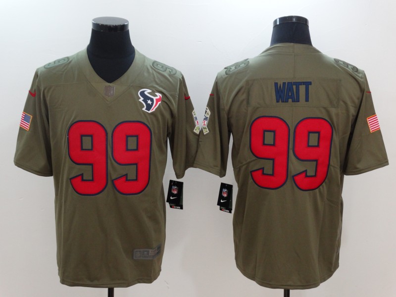 Men's Houston Texans J.J. Watt #99 Brown Alternate Jersey